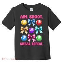 Bocce Ball Player Girl Mom Mothers Day Aim Shoot Swear Toddler T-Shirt thumb 0