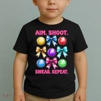 Bocce Ball Player Girl Mom Mothers Day Aim Shoot Swear Toddler T-Shirt thumb 2