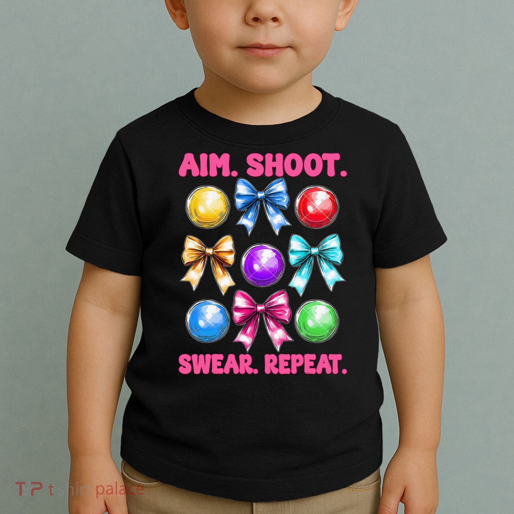 Bocce Ball Player Girl Mom Mothers Day Aim Shoot Swear Toddler T-Shirt
