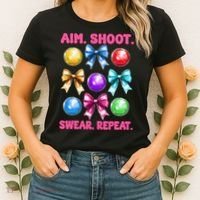 Bocce Ball Player Girl Mom Mothers Day Aim Shoot Swear Women's T-Shirt thumb 2