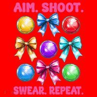 Bocce Ball Player Girl Mom Mothers Day Aim Shoot Swear Santa Hat thumb 1