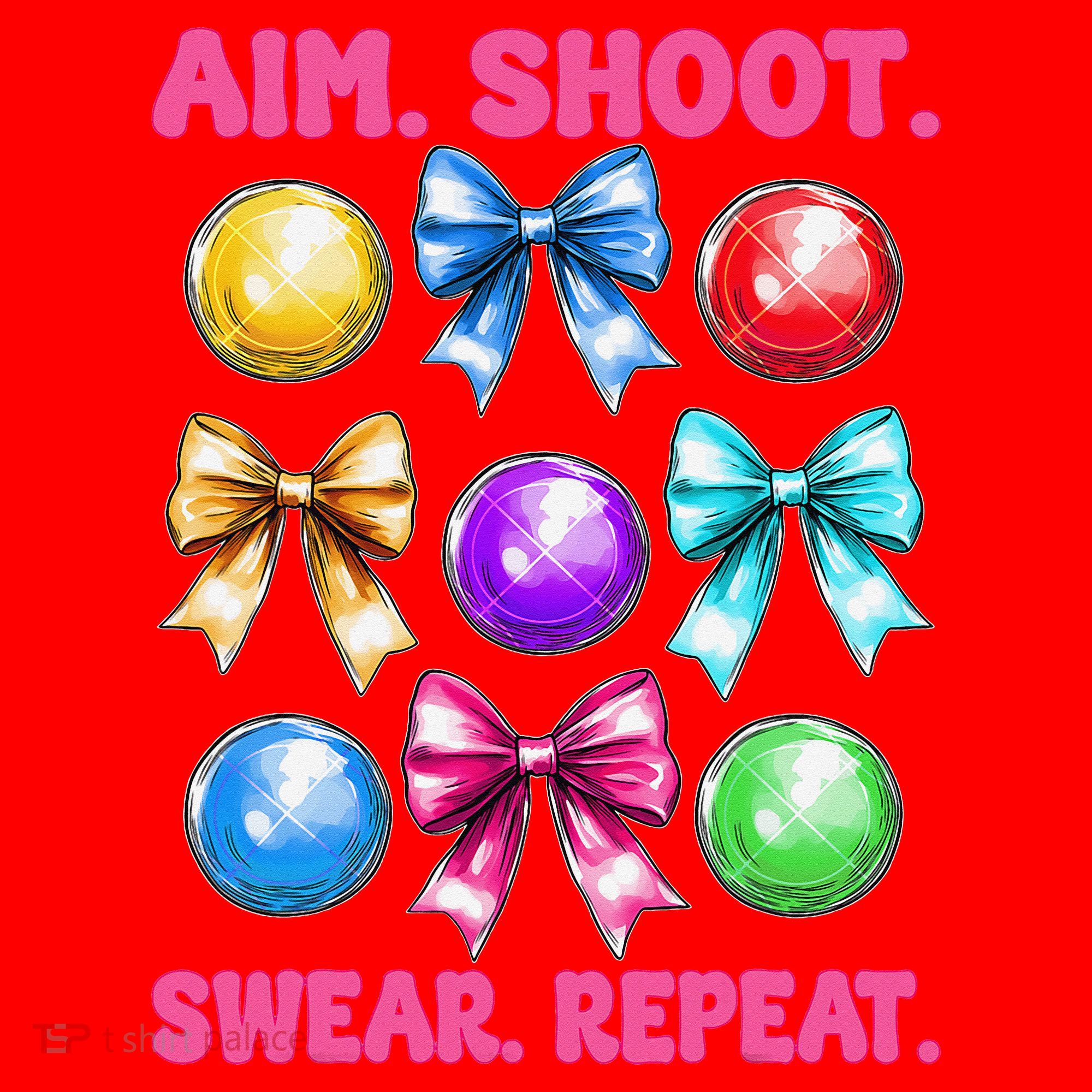 Bocce Ball Player Girl Mom Mothers Day Aim Shoot Swear Santa Hat