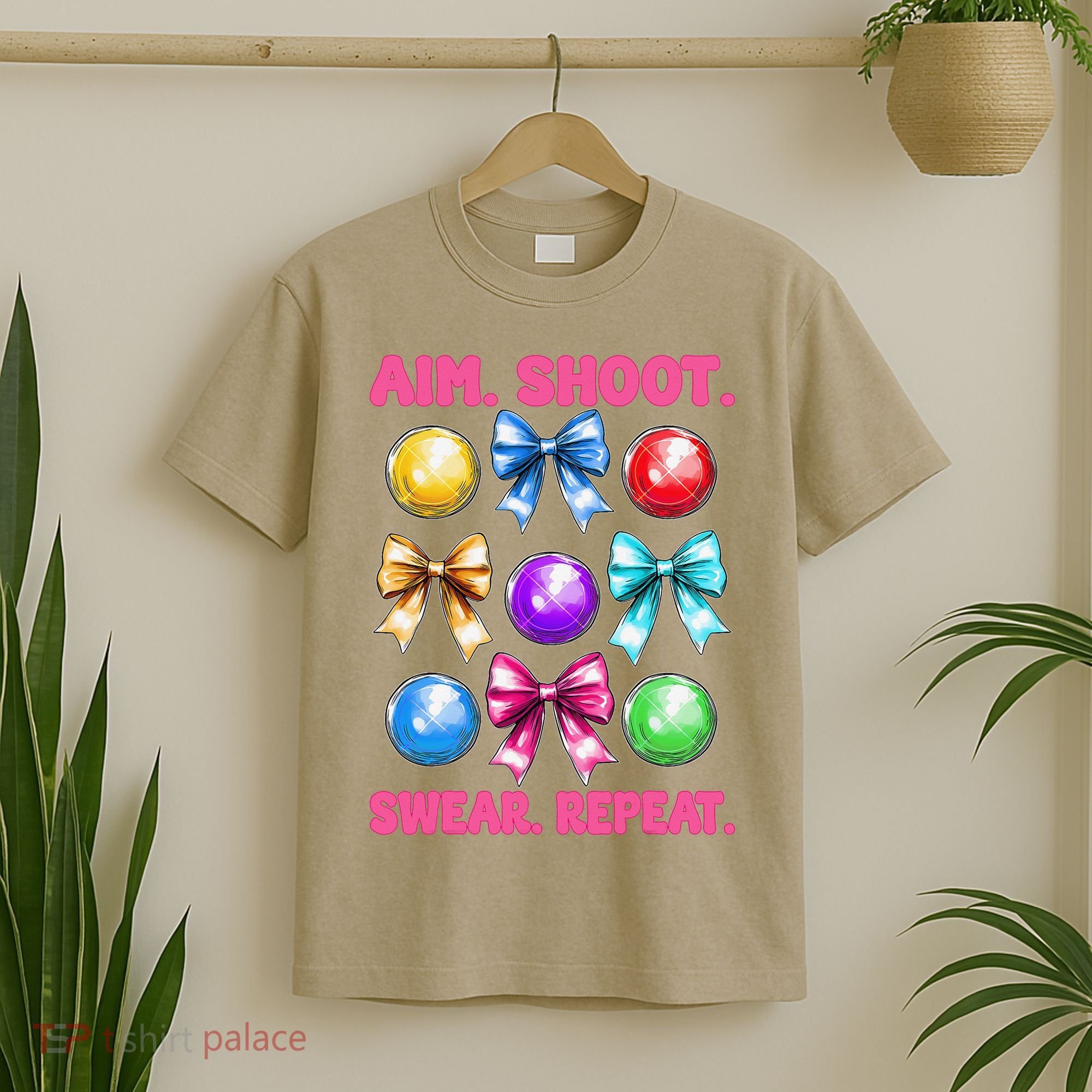 Bocce Ball Player Girl Mom Mothers Day Aim Shoot Swear T-Shirt