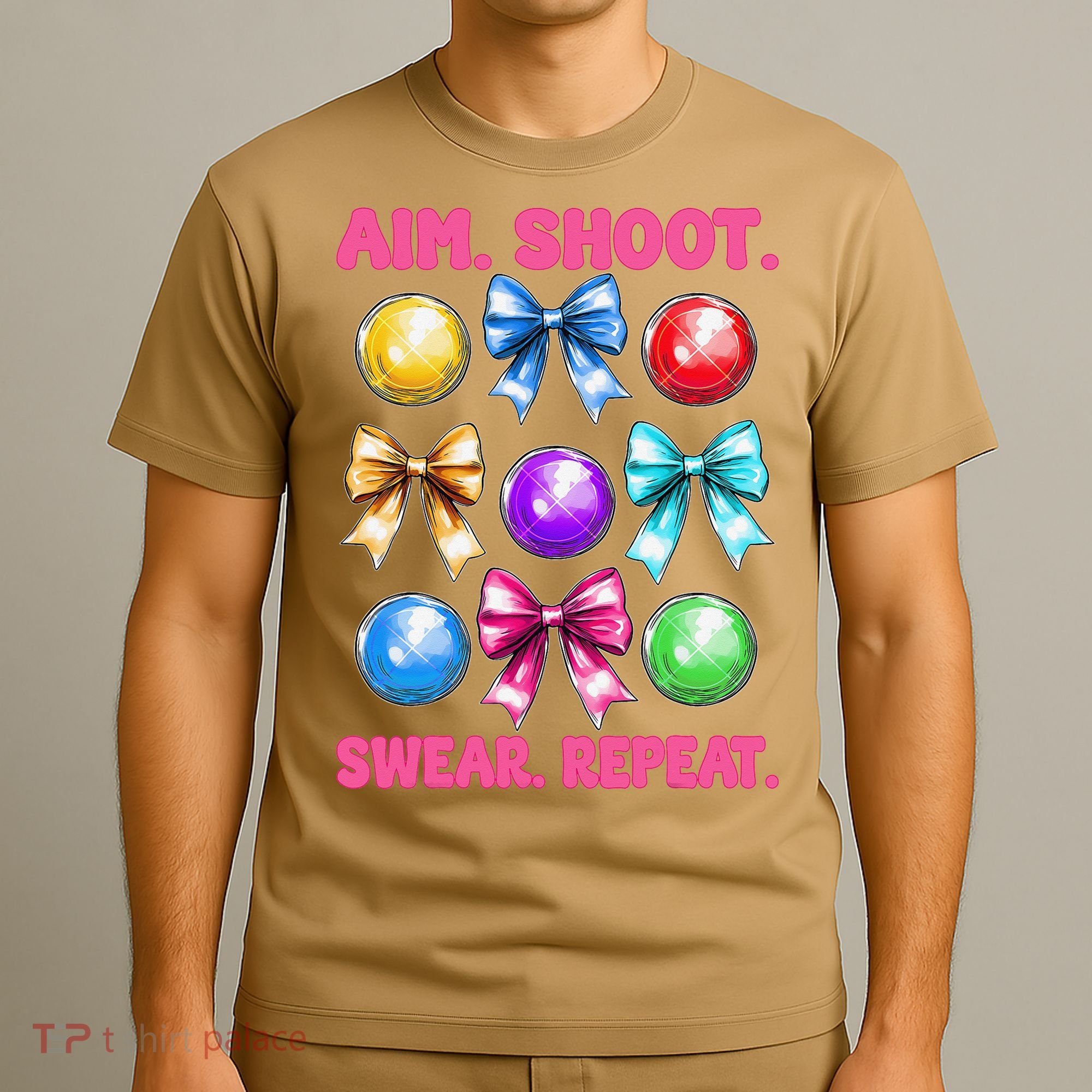 Bocce Ball Player Girl Mom Mothers Day Aim Shoot Swear T-Shirt