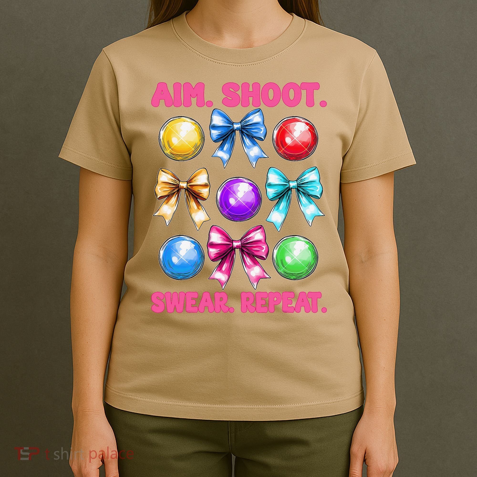 Bocce Ball Player Girl Mom Mothers Day Aim Shoot Swear T-Shirt