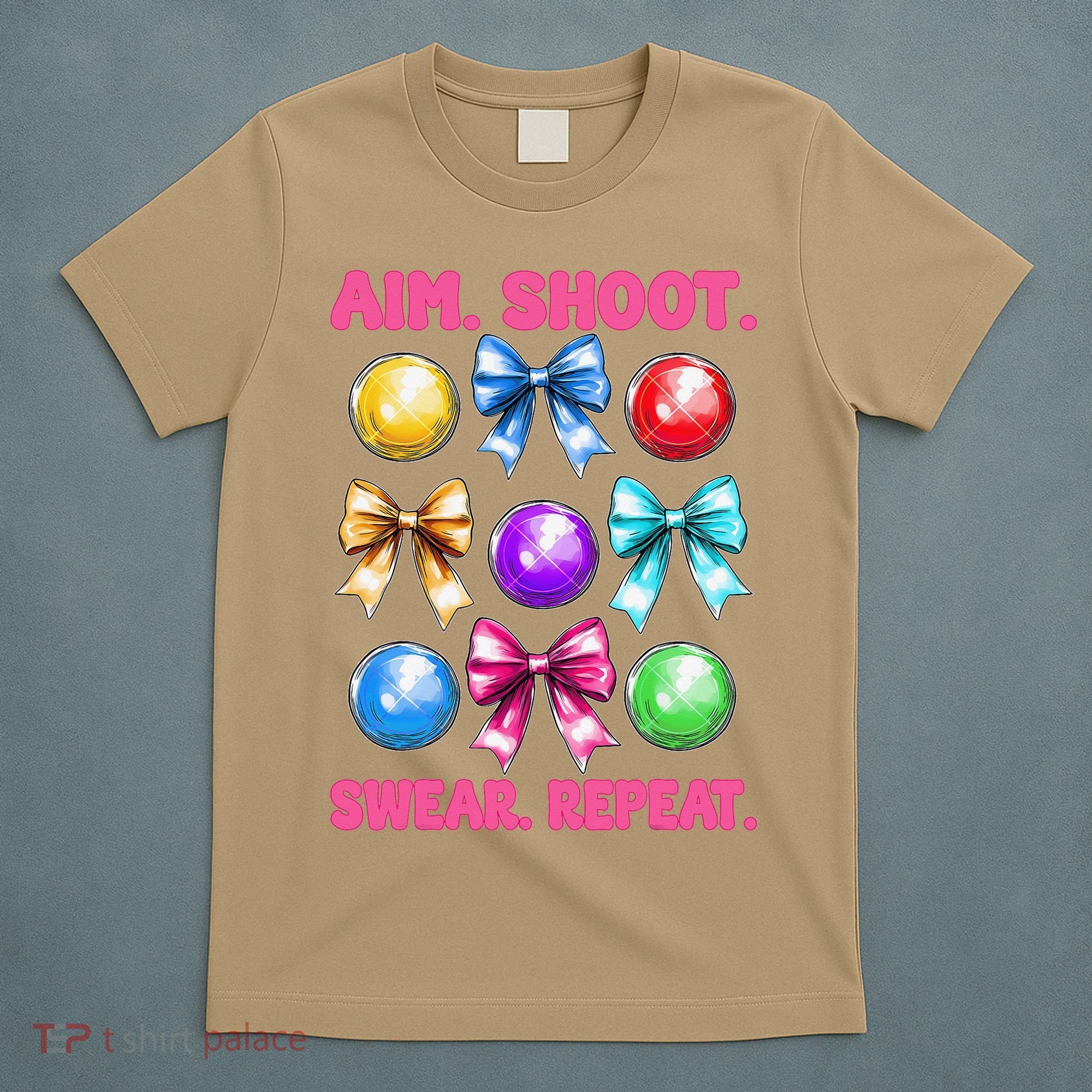 Bocce Ball Player Girl Mom Mothers Day Aim Shoot Swear T-Shirt