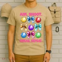 Bocce Ball Player Girl Mom Mothers Day Aim Shoot Swear T-Shirt thumb 6