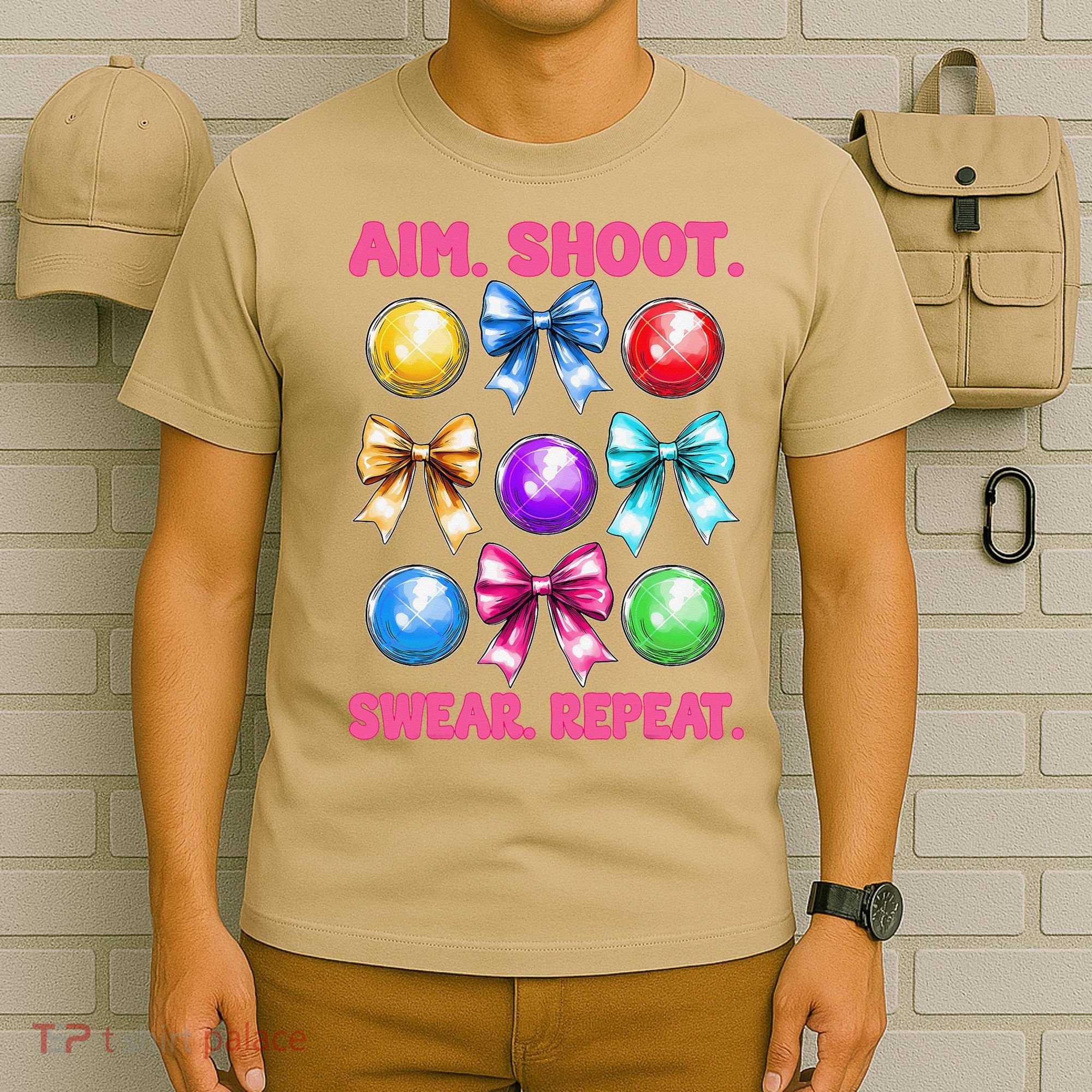 Bocce Ball Player Girl Mom Mothers Day Aim Shoot Swear T-Shirt