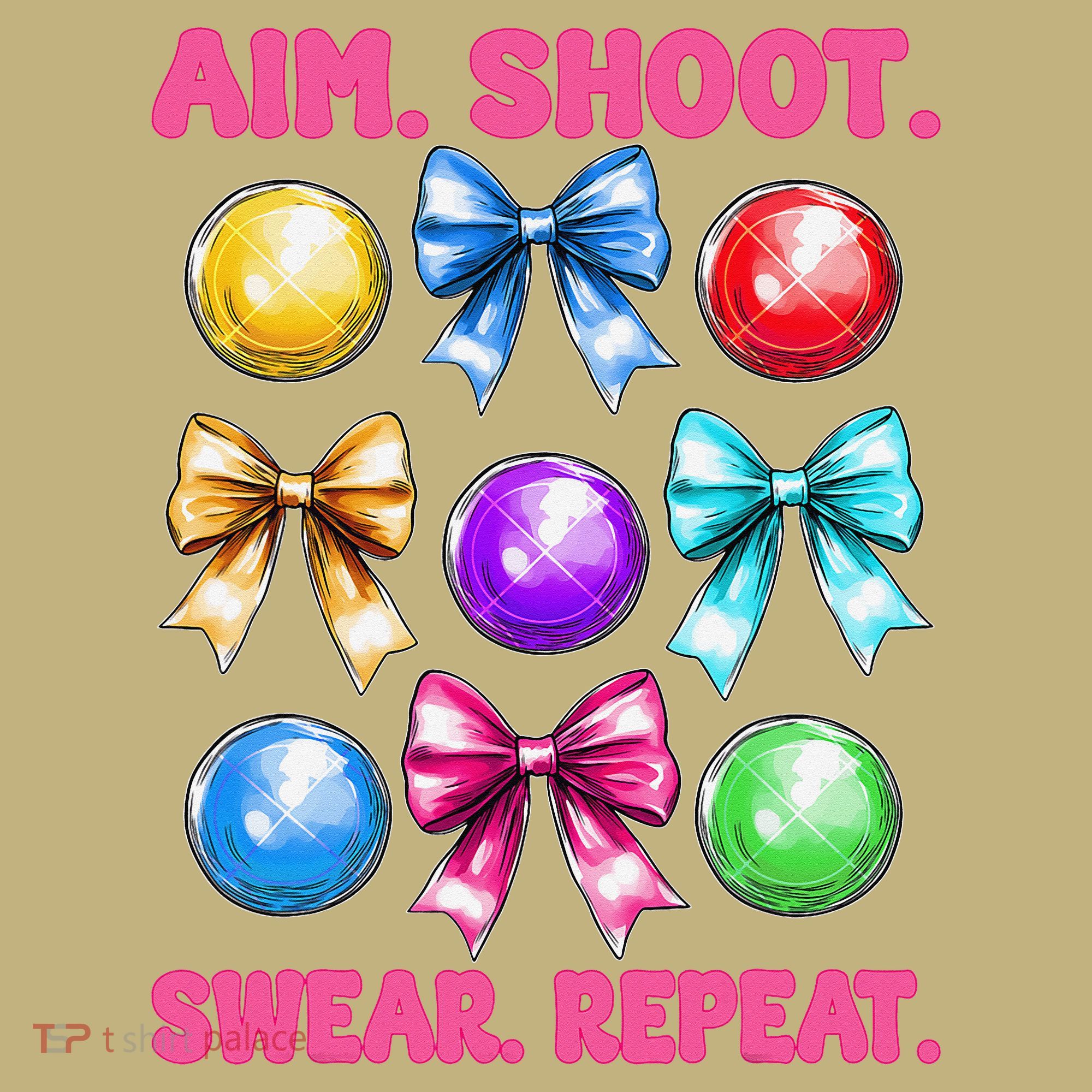 Bocce Ball Player Girl Mom Mothers Day Aim Shoot Swear T-Shirt