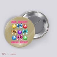 Bocce Ball Player Girl Mom Mothers Day Aim Shoot Swear Button thumb 0