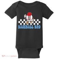 Baseball Bro Proud Baseball Brother Of A Baseball Player Baby Bodysuit thumb 0