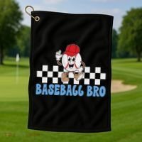 Baseball Bro Proud Baseball Brother Of A Baseball Player Golf Towel thumb 1
