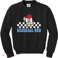 Baseball Bro Proud Baseball Brother Of A Baseball Player Kids Sweatshirt thumb 0
