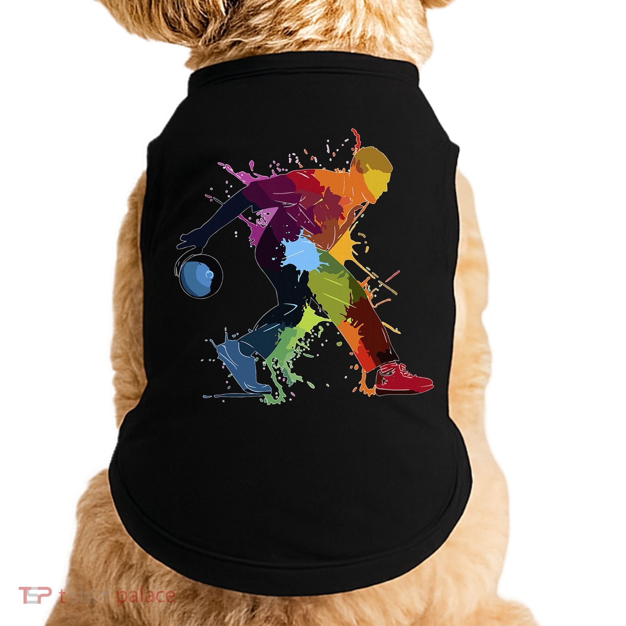 Bowling Bowler paint splash Doggie Tank