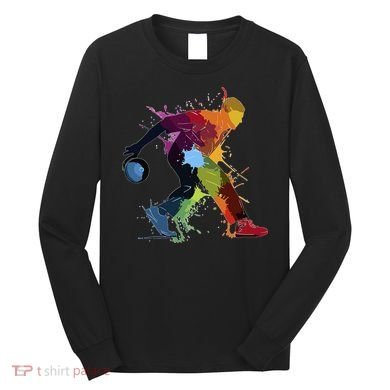 Bowling Bowler paint splash Long Sleeve Shirt