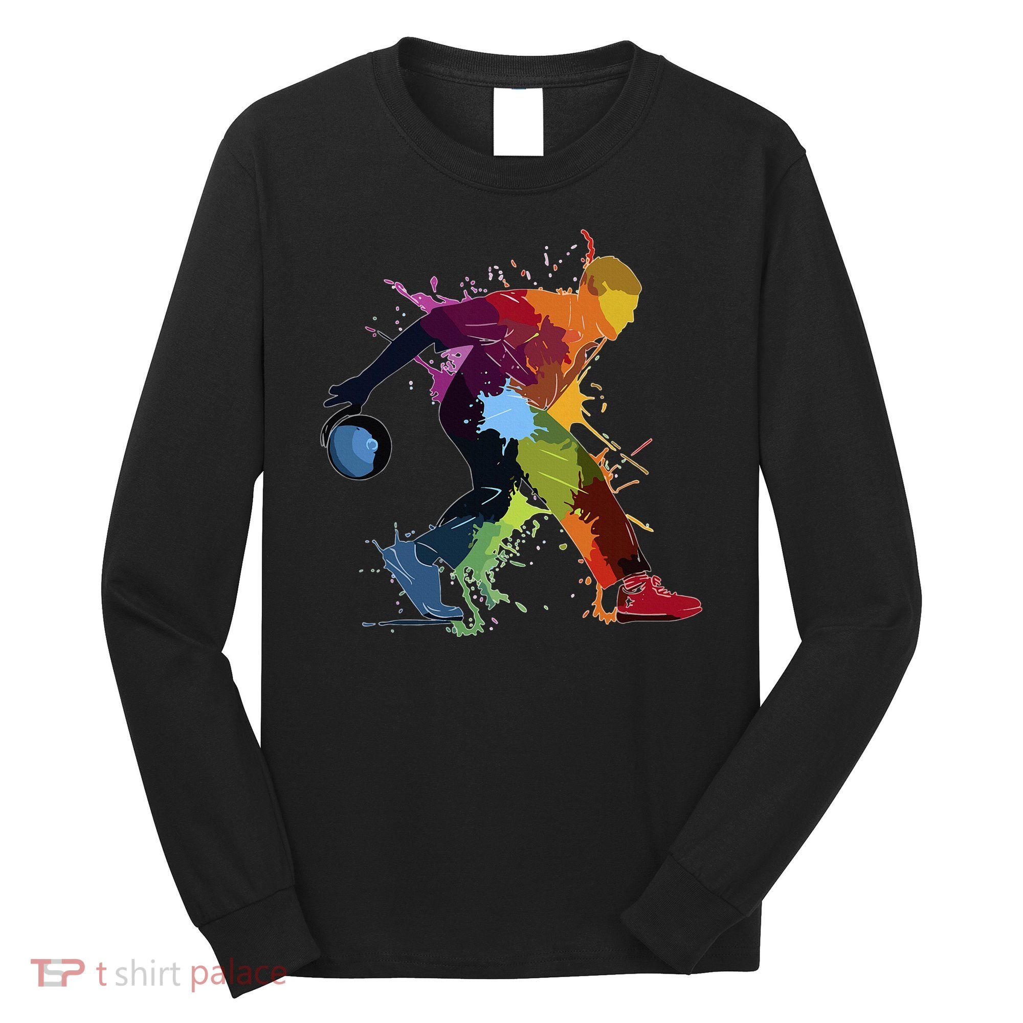 Bowling Bowler paint splash Long Sleeve Shirt