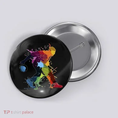 Bowling Bowler paint splash Button