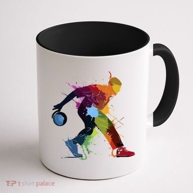 Bowling Bowler paint splash Coffee Mug back