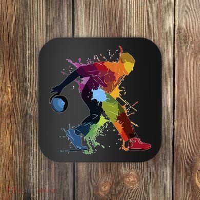 Bowling Bowler paint splash Coaster