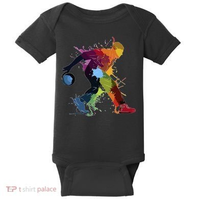 Bowling Bowler paint splash Baby Bodysuit