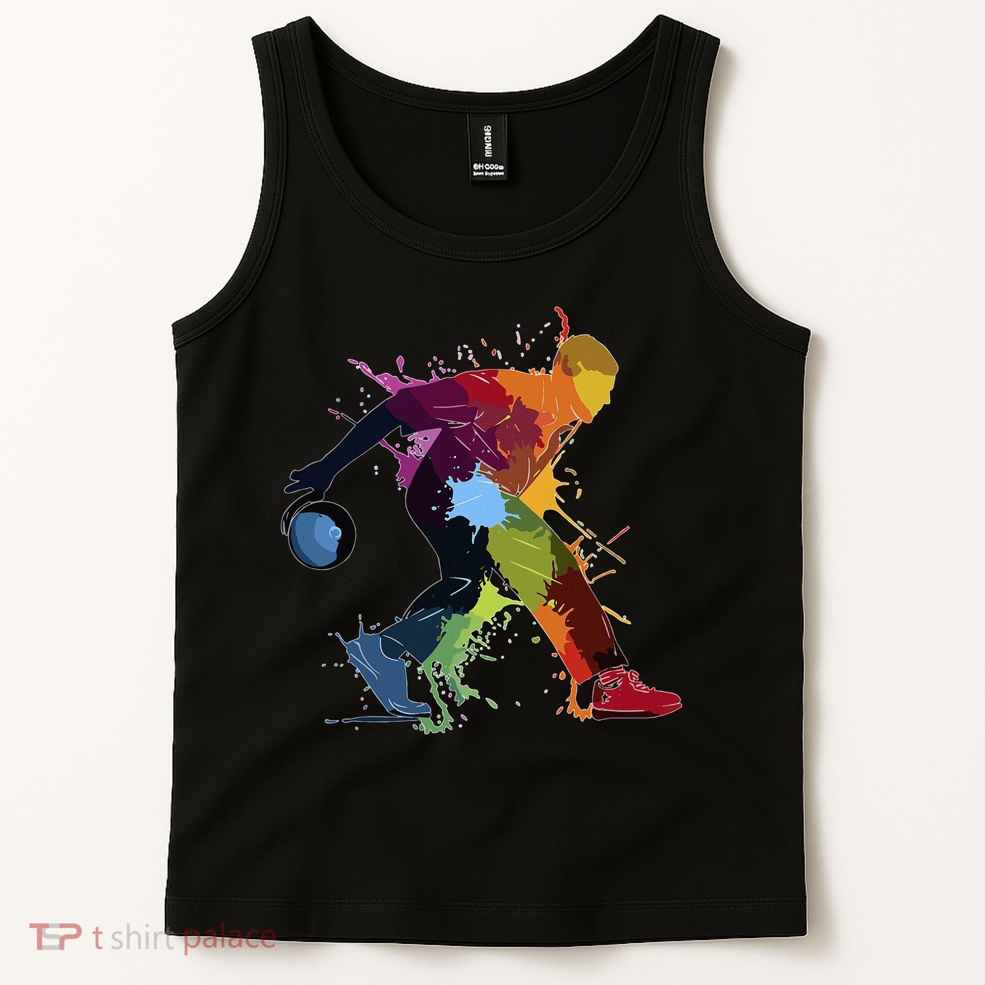 Bowling Bowler paint splash Tank Top