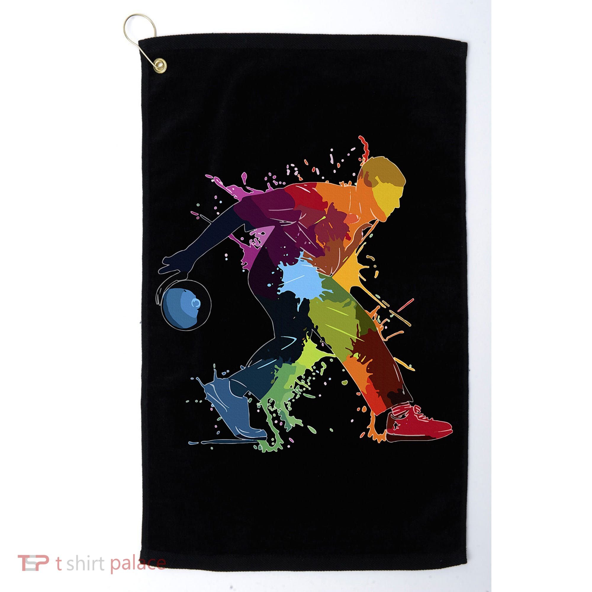 Bowling Bowler paint splash Golf Towel