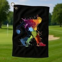 Bowling Bowler paint splash Golf Towel thumb 1