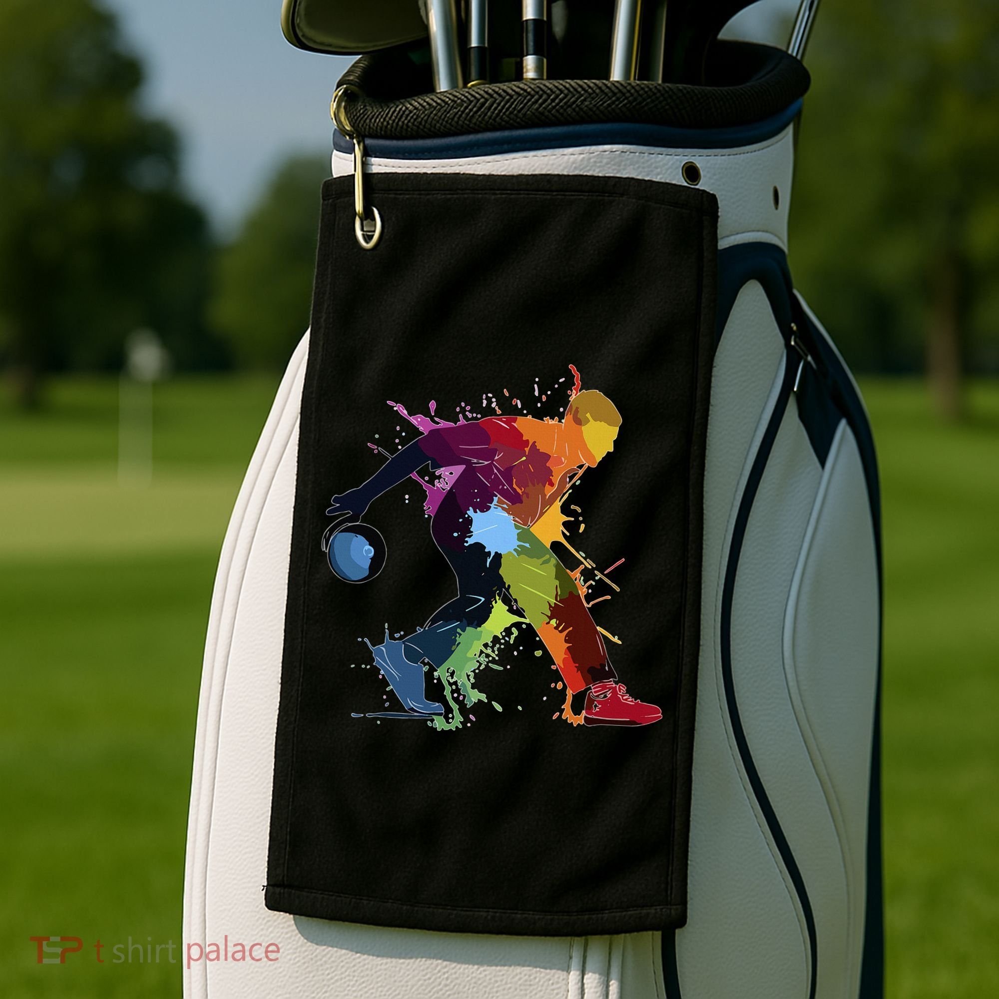 Bowling Bowler paint splash Golf Towel