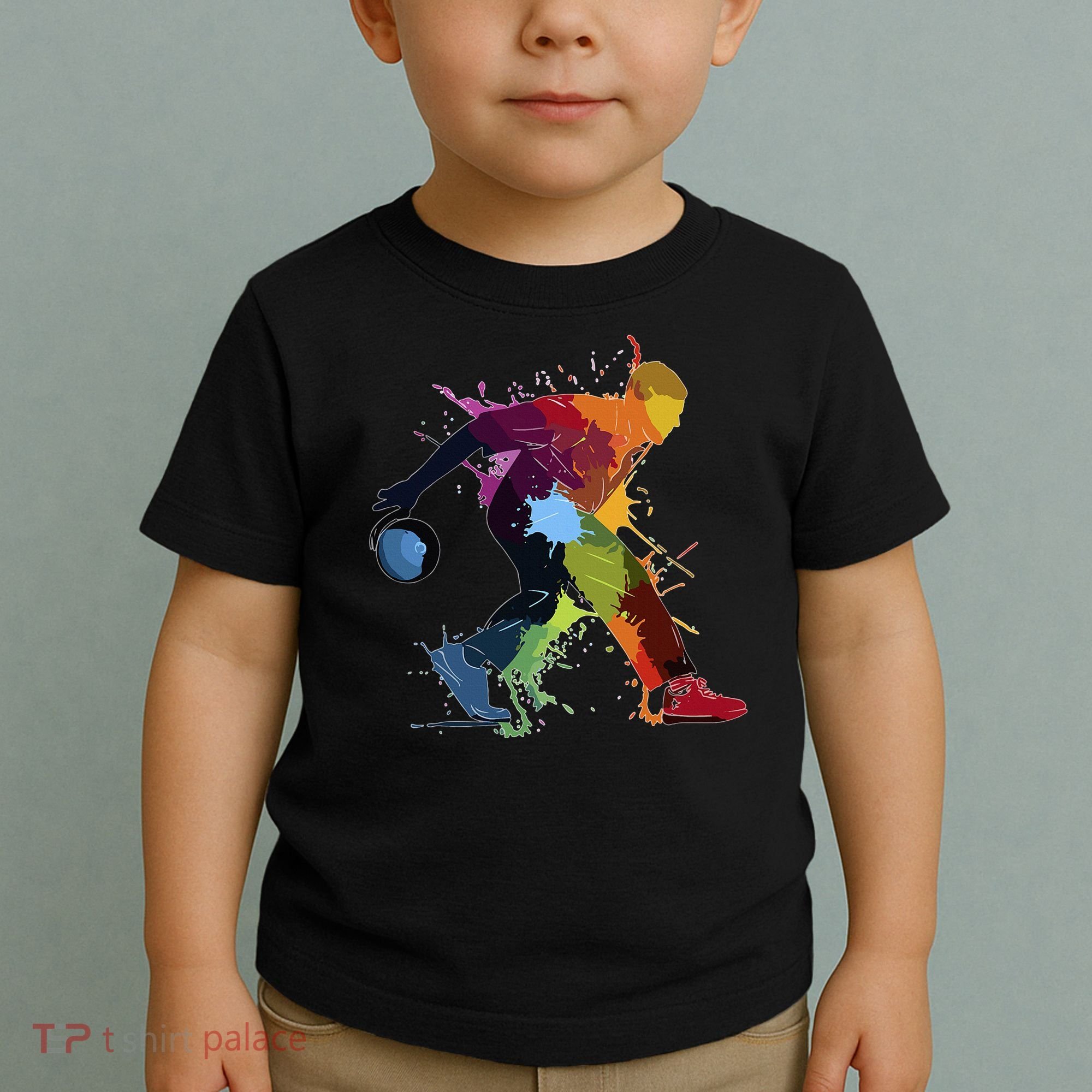 Bowling Bowler paint splash Toddler T-Shirt
