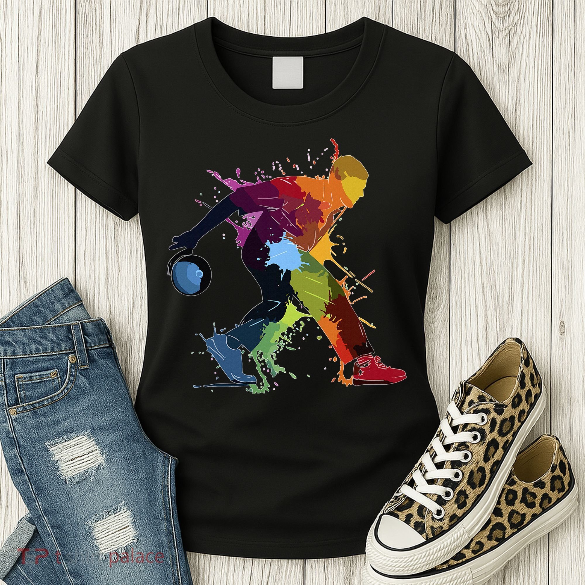 Bowling Bowler paint splash Women's T-Shirt