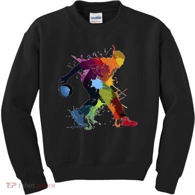 Bowling Bowler paint splash Kids Sweatshirt