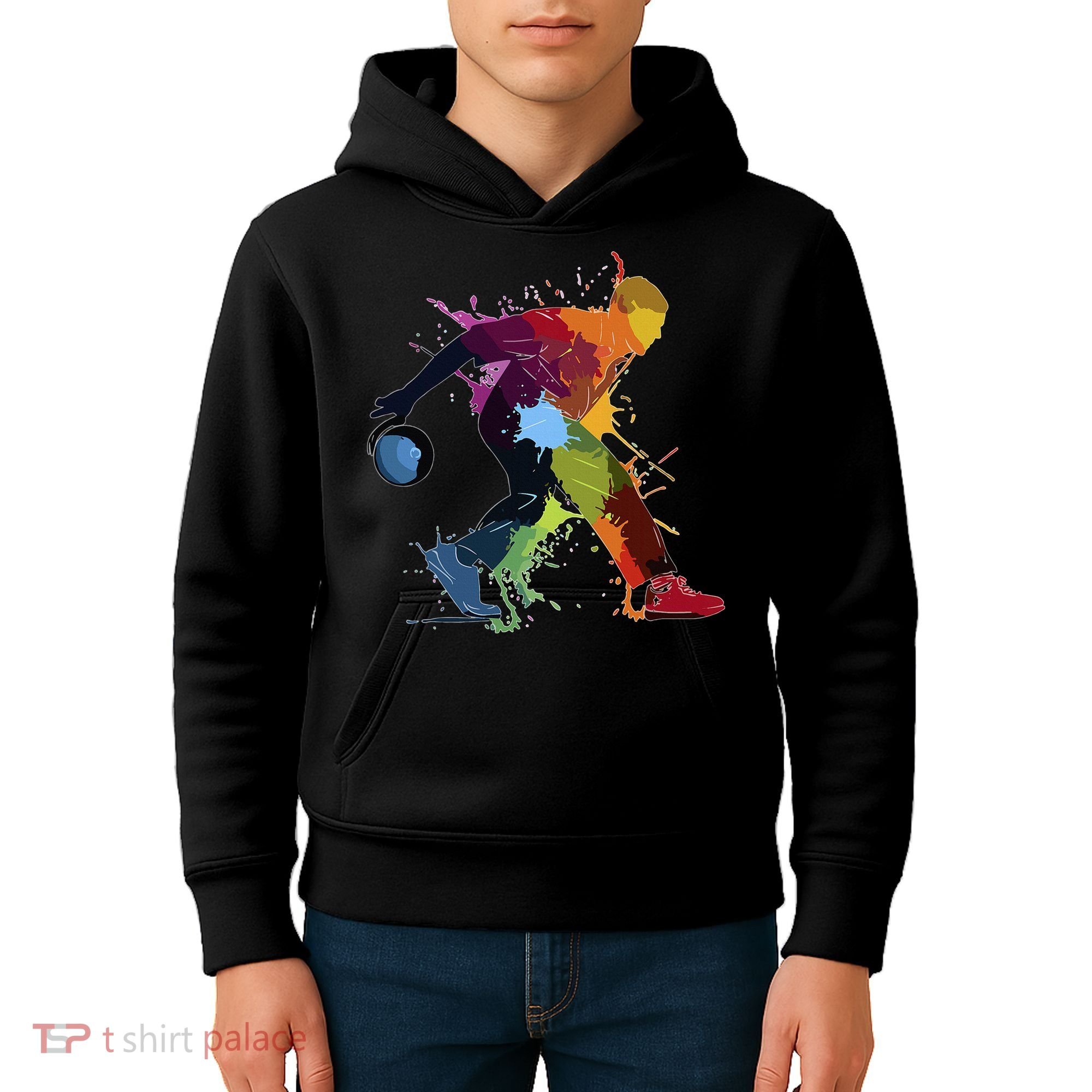 Bowling Bowler paint splash Kids Hoodie