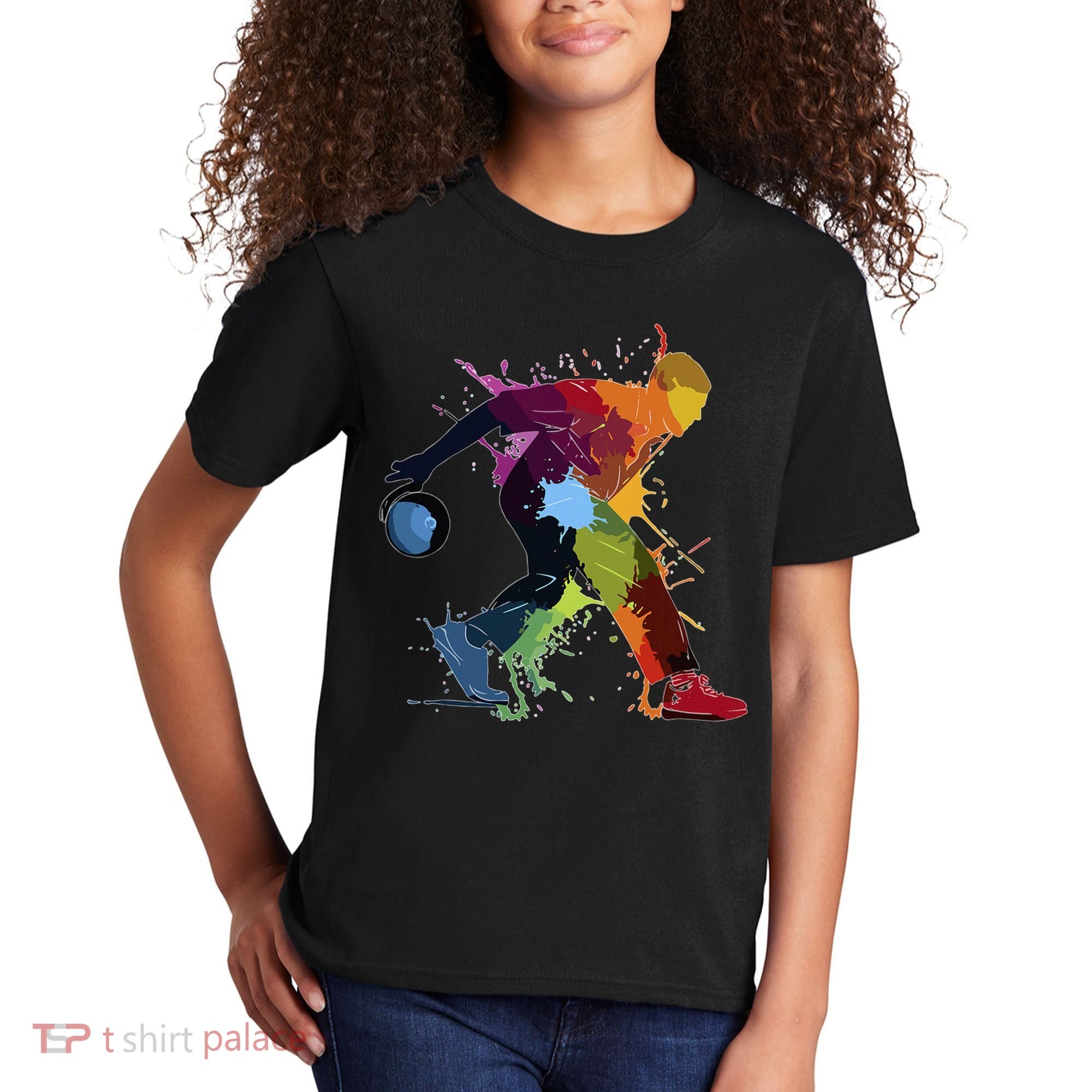 Bowling Bowler paint splash Kids T-Shirt