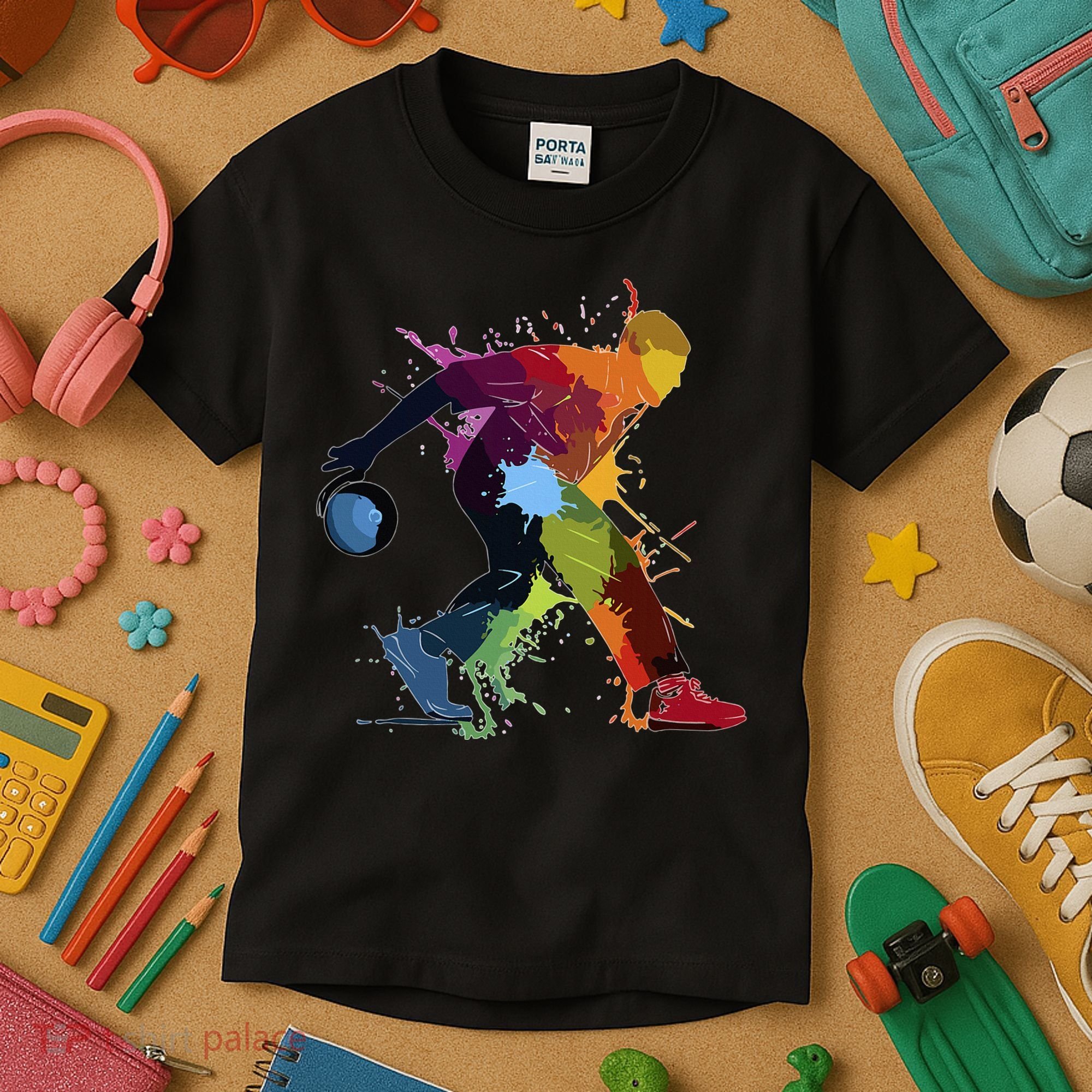 Bowling Bowler paint splash Kids T-Shirt