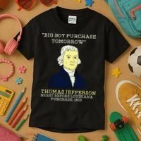 Big Boy Purchase Tomorrow History Teacher Thomas Jefferson Kids T-Shirt thumb 3
