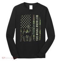 Best Buckin Papaw Camo American Flag Deer Hunting Gift Long Sleeve Shirt thumb 0
