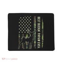 Best Buckin Papaw Camo American Flag Deer Hunting Gift Mousepad thumb 0