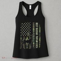 Best Buckin Papaw Camo American Flag Deer Hunting Gift Women's Tank Top thumb 3