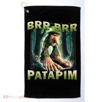 Brr Brr Patapim Funny Italian Meme Brainrot Humor Gen Z  Golf Towel thumb 0