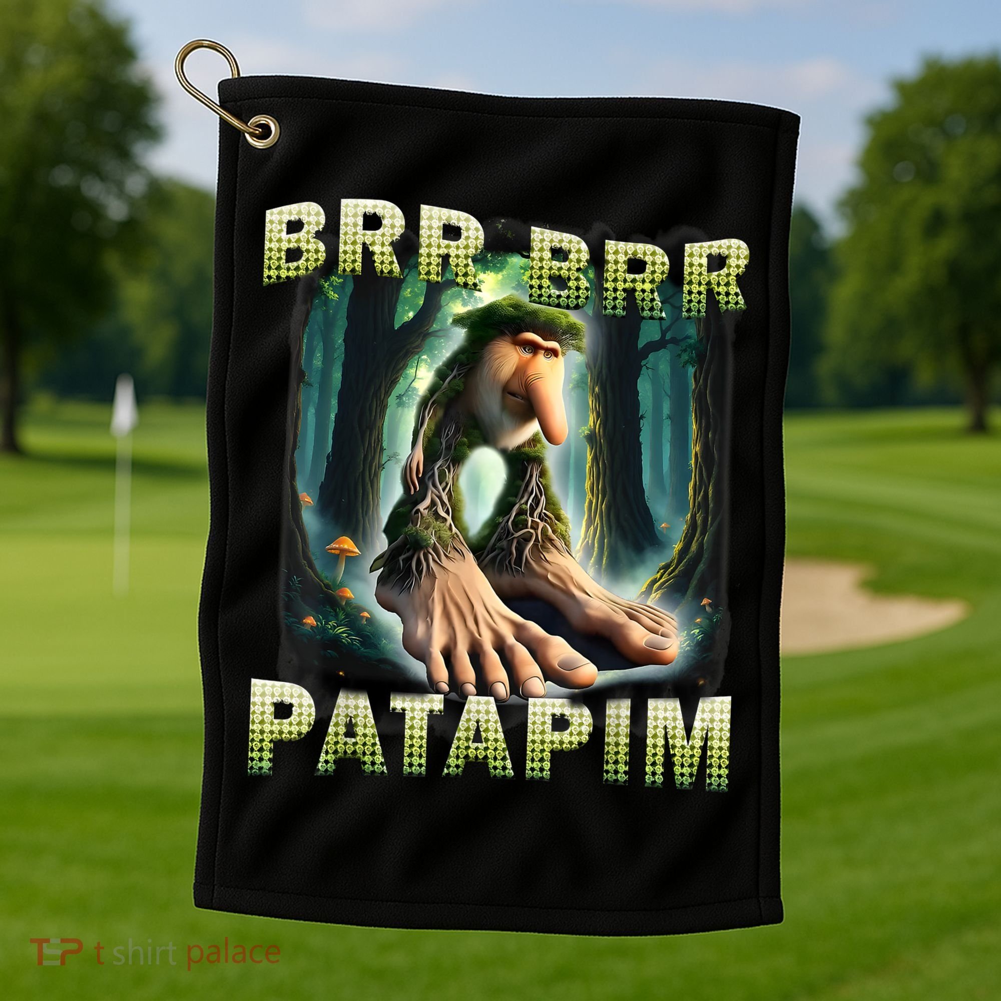 Brr Brr Patapim Funny Italian Meme Brainrot Humor Gen Z  Golf Towel