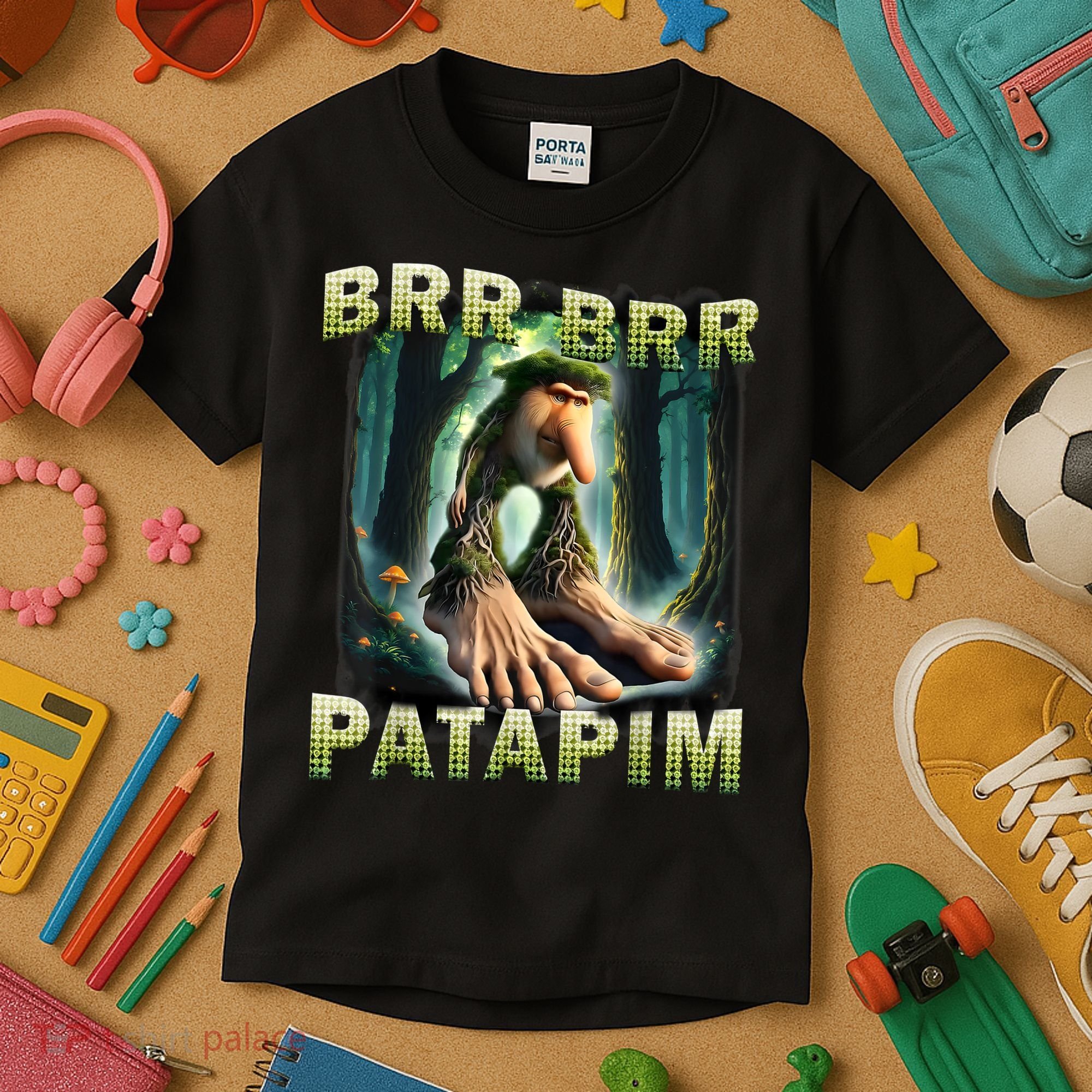 Brr Brr Patapim Funny Italian Meme Brainrot Humor Gen Z  Kids T-Shirt
