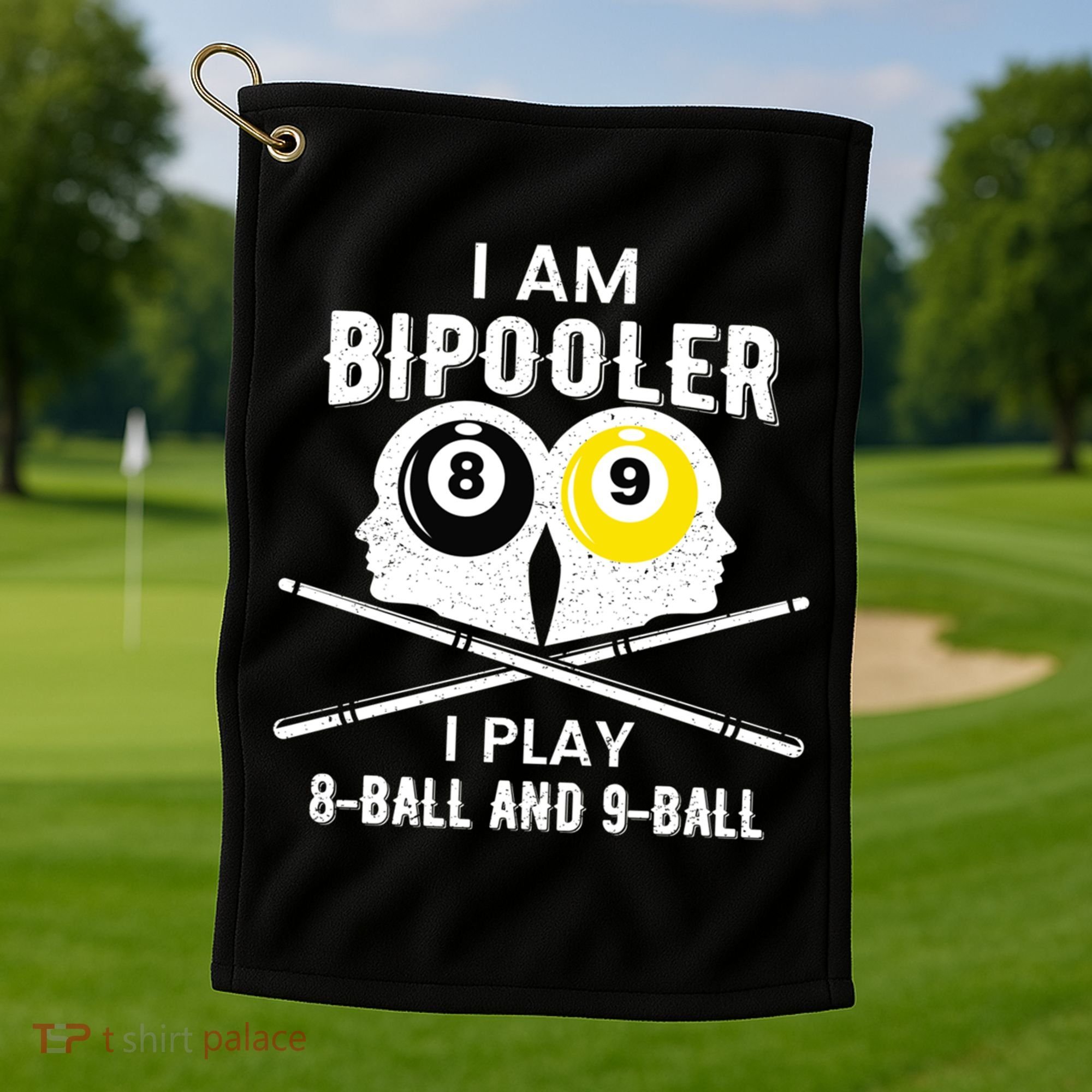 Bipolar Bipooler Pool Player Pool Billiards Gift 8 Ball 9 Meaningful Gift Golf Towel
