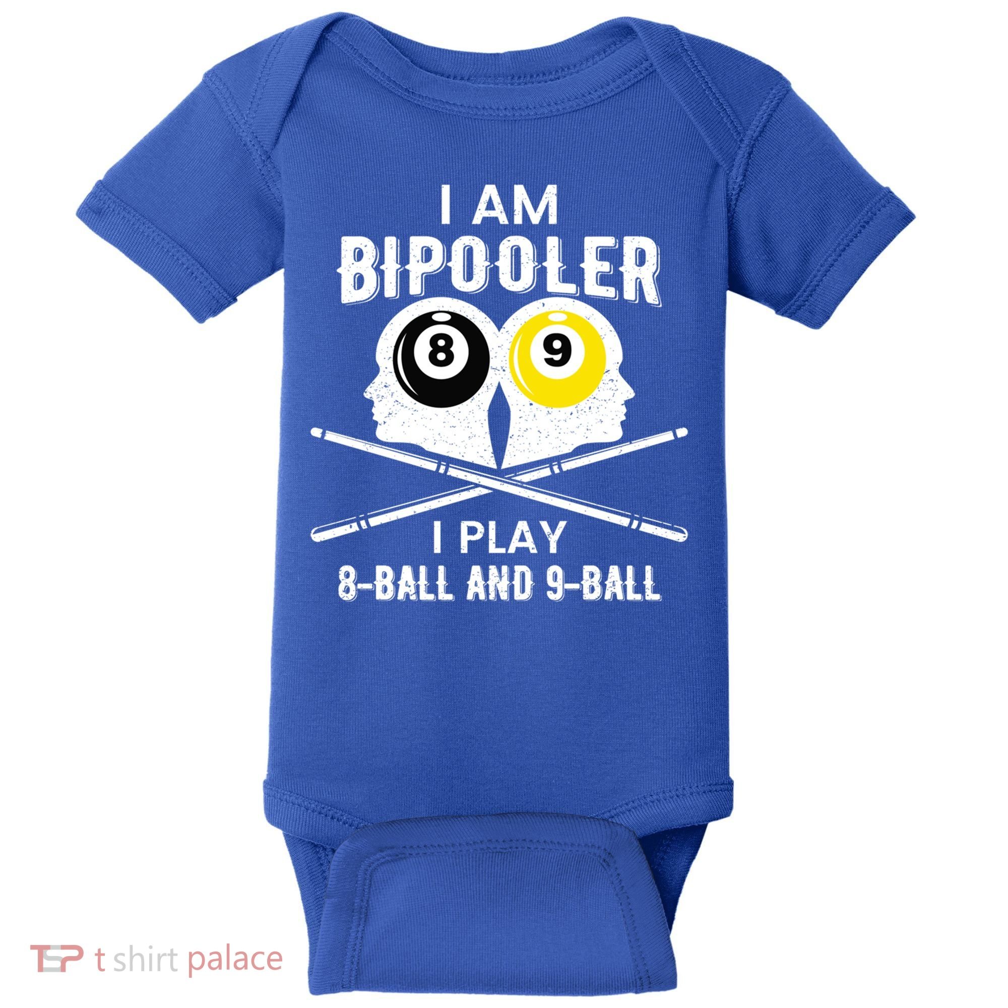 Bipolar Bipooler Pool Player Pool Billiards Gift 8 Ball 9 Meaningful Gift Baby Bodysuit