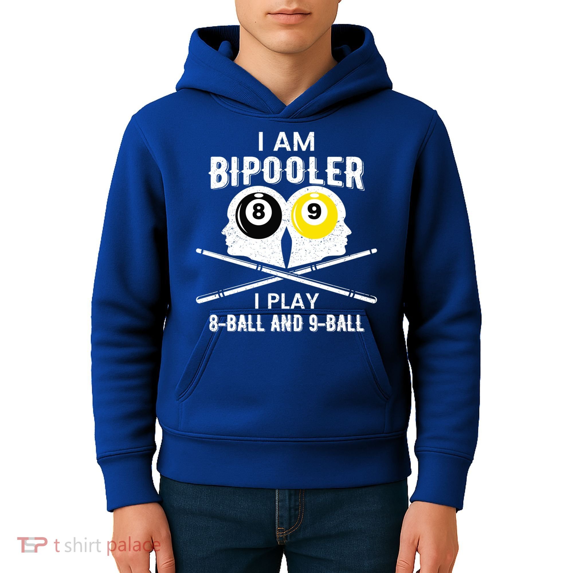 Bipolar Bipooler Pool Player Pool Billiards Gift 8 Ball 9 Meaningful Gift Kids Hoodie