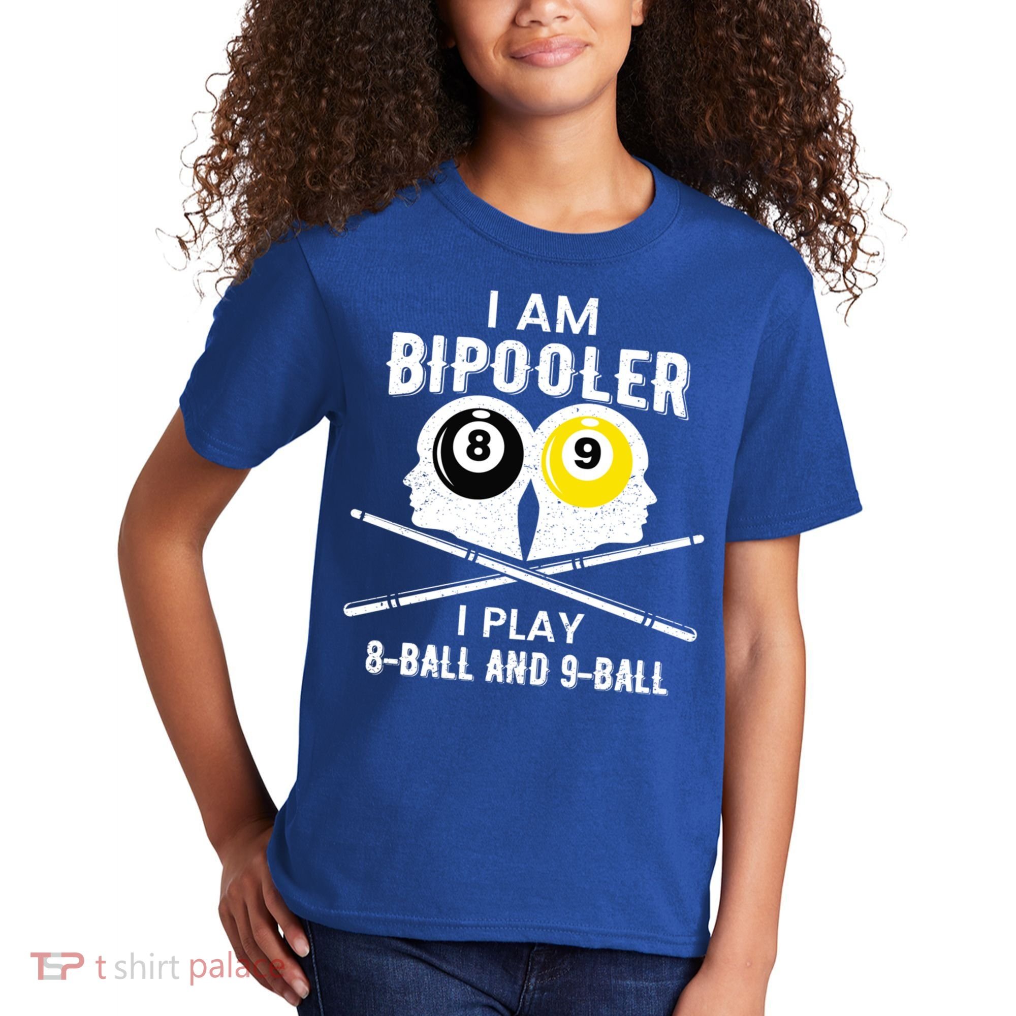 Bipolar Bipooler Pool Player Pool Billiards Gift 8 Ball 9 Meaningful Gift Kids T-Shirt