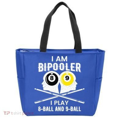 Bipolar Bipooler Pool Player Pool Billiards Gift 8 Ball 9 Meaningful Gift Tote Bag