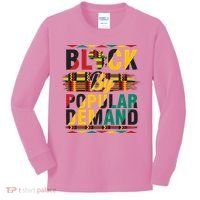 Black By Popular Demand Celebrate Black History Kids Long Sleeve Shirt thumb 0