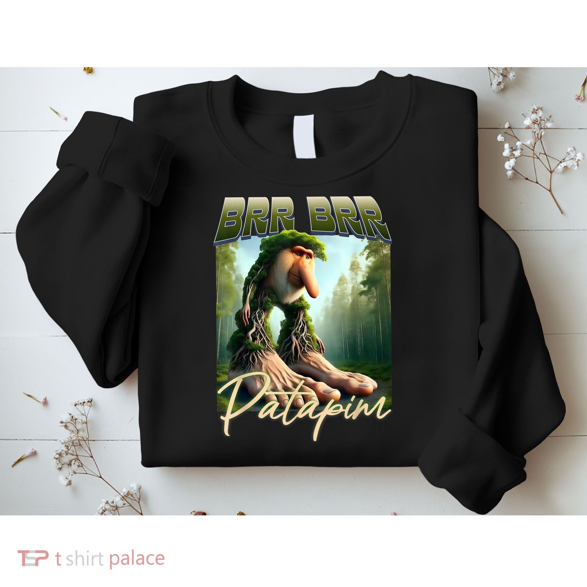 Brr Brr Patapim Italian Brainrot Meme Forest Monkey Bootleg  Sweatshirt