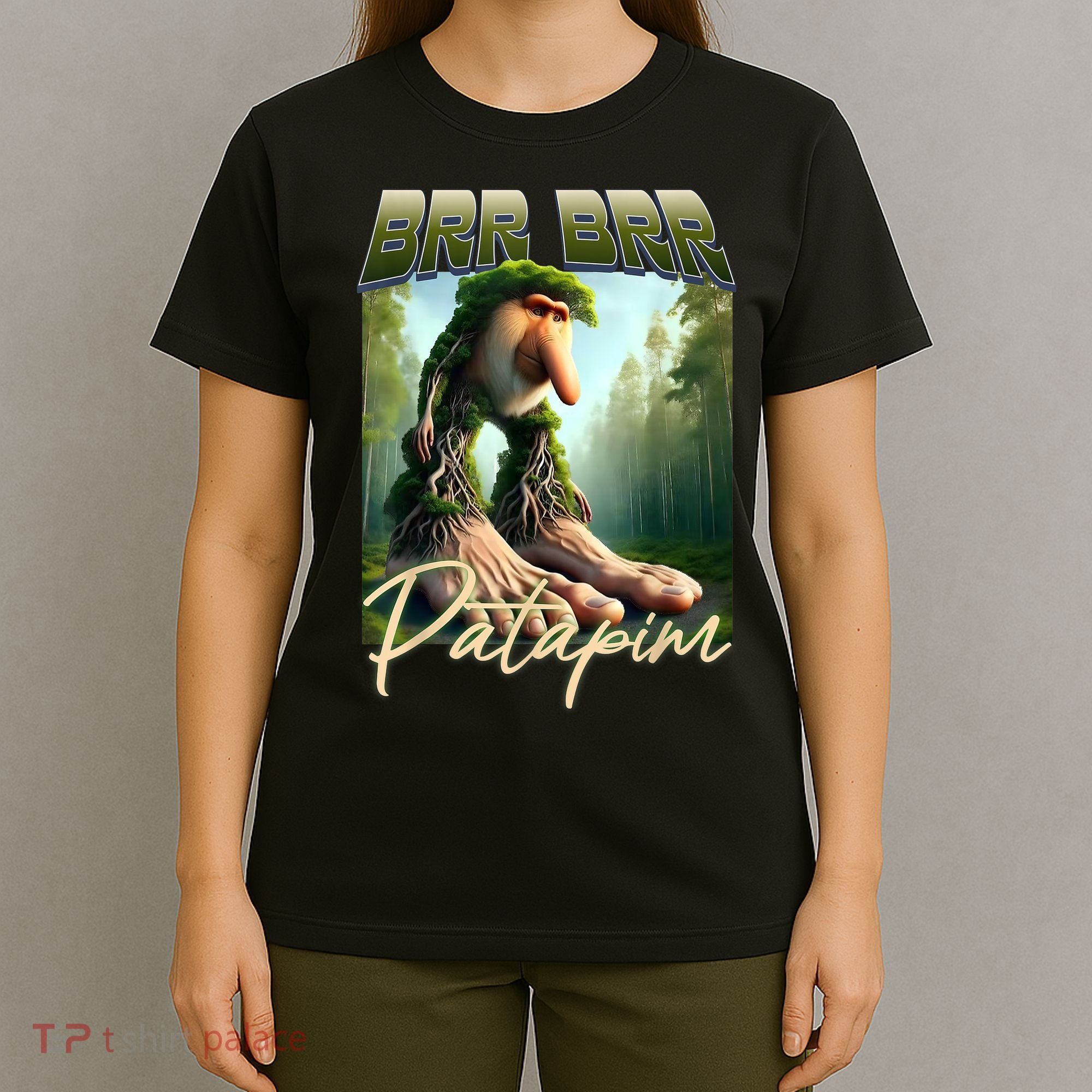 Brr Brr Patapim Italian Brainrot Meme Forest Monkey Bootleg  T-Shirt