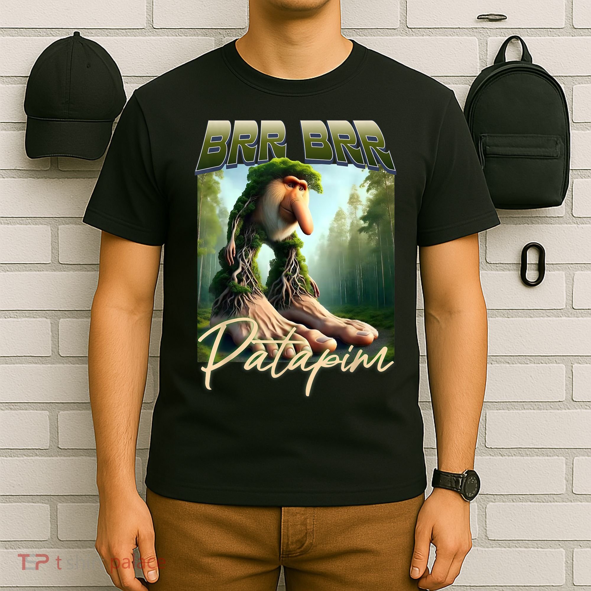 Brr Brr Patapim Italian Brainrot Meme Forest Monkey Bootleg  T-Shirt